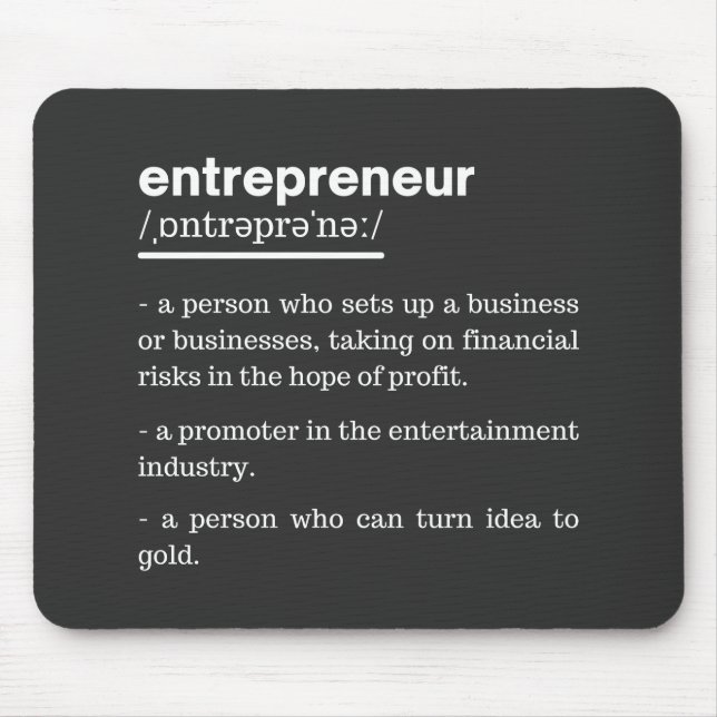 Entrepreneur Definition funny Business Owner Gift Musmatta (Framsidan)