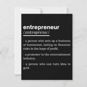 Entrepreneur Definition funny Business Owner Gift Spara Datumet