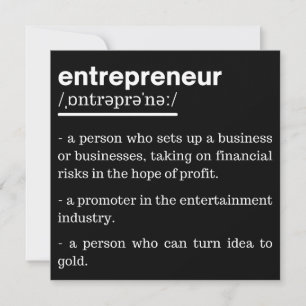 Entrepreneur Definition funny Business Owner Gift Spara Datumet