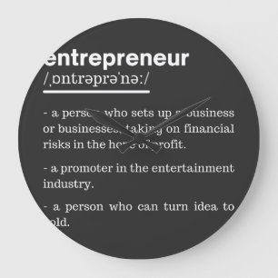 Entrepreneur Definition funny Business Owner Gift Stor Klocka
