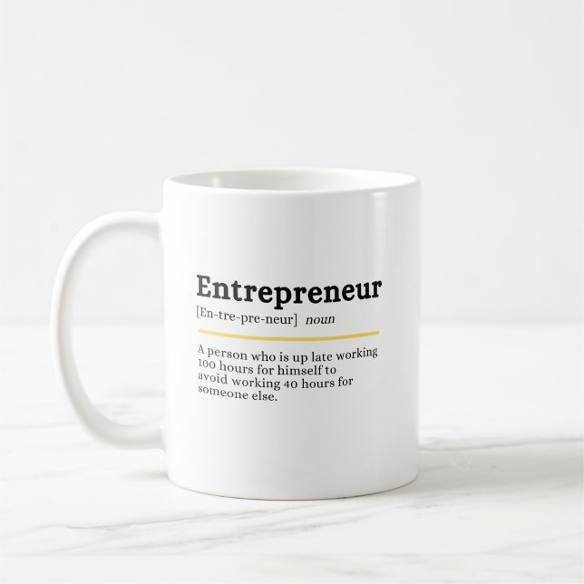 Entrepreneur Definition Personalized Kaffemugg (Vänster)
