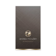 Entrepreneur Guld Globe Icon Brushed Metall