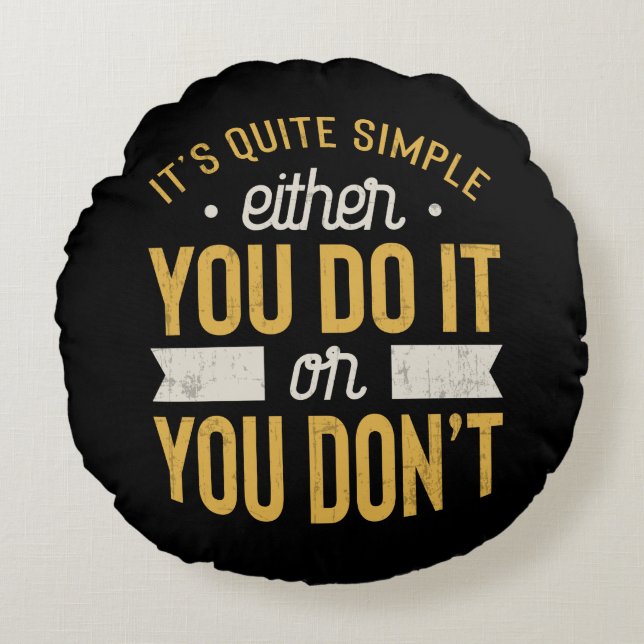 Entrepreneur Motivational Inspirational Saming Rund Kudde (Framsidan)