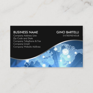 Entrepreneur Professionell Globe Network Business Visitkort