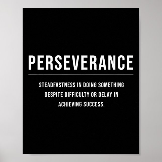 Entrepreneur Slogan Quot för uthållighet Poster (Framsidan)