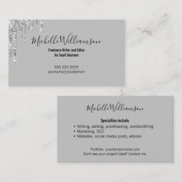 Entrepreneur Small Business Owner Freelance Silver Visitkort