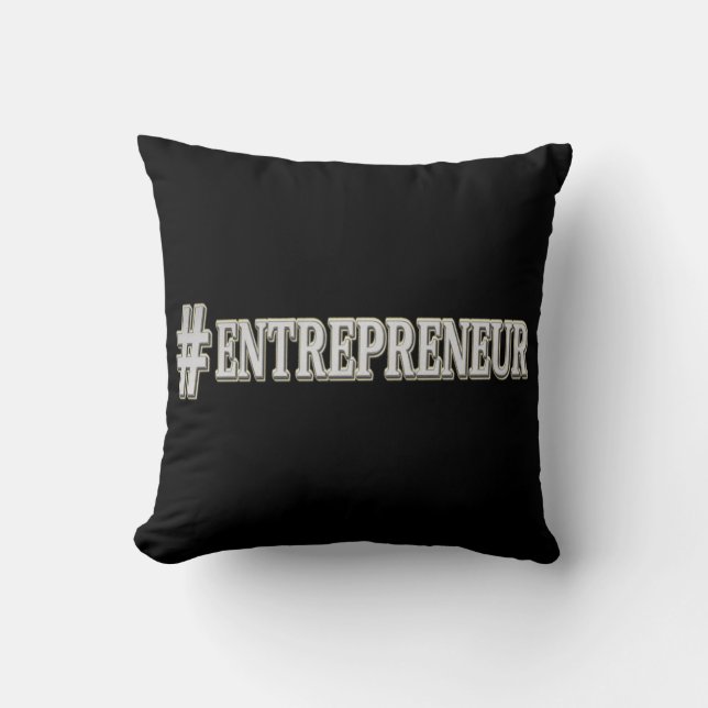 "#ENTREPRENEUR" Utkastuttryck. Köp nu Kudde (Framsida)