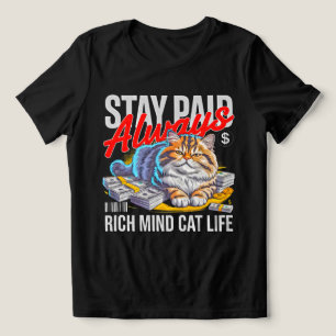 Entreprenör Boss Babe - Rik Mentalitet Kattmamma P T Shirt