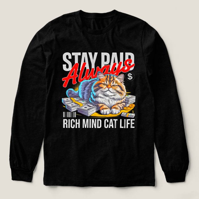 Entreprenör Boss Cat Fortsätt Vara Målmedveten T Shirt (Design framsida)