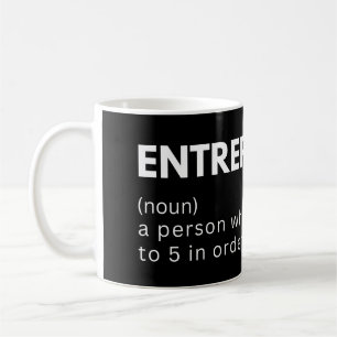 Entreprenör en person som slutar 9-5 tum eller kaffemugg