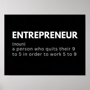 Entreprenör en person som slutar 9-5 tum eller poster
