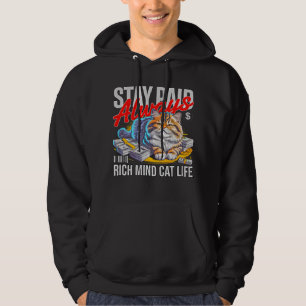 Entreprenör Kattchef - Håll dig betald Rik tanke K Hoodie