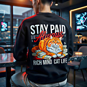 Entreprenör män - Håll betald alltid katt chef Hus Lång Ärmad Tröja