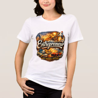 Entreprenör Motivations Kvinnor Vit T-shirt