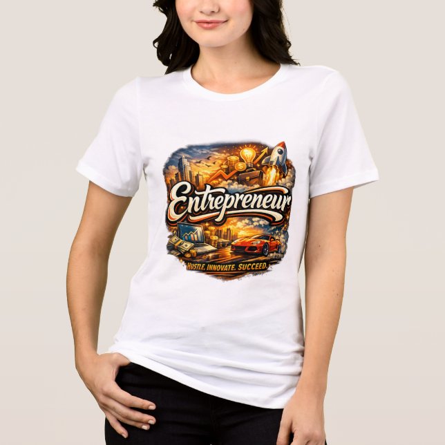 Entreprenör Motivations Kvinnor Vit T-shirt (Framsida)