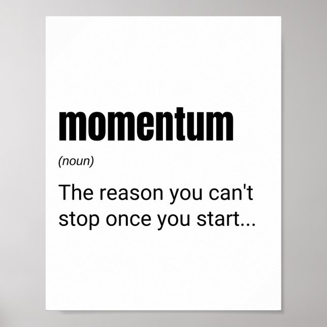 Entreprenörer & Ledare Momentum Definition Poster (Framsidan)