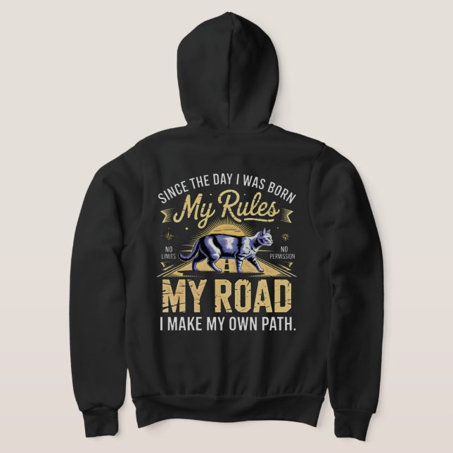 Entreprenörskatt Boss – Hustle Kattmamma  T Shirt (Laydown Baksida)