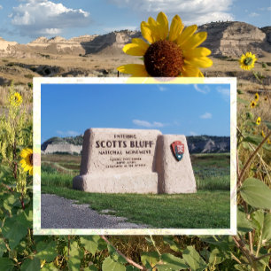 Entréskylt, Scotts Bluff National Monument, NE Vykort