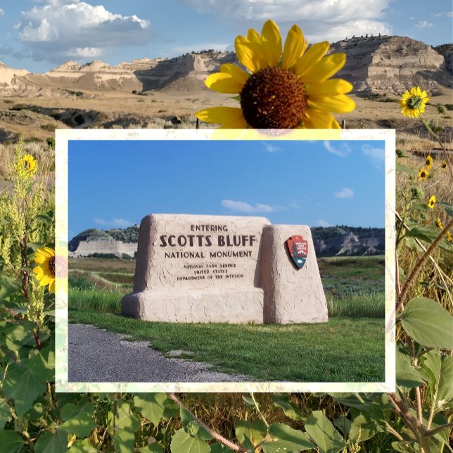 Entréskylt, Scotts Bluff National Monument, NE Vykort (Skapare uppladdad)