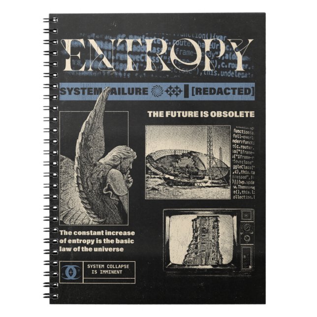 Entropy - Brutalistisk design Anteckningsbok (Framsidan)