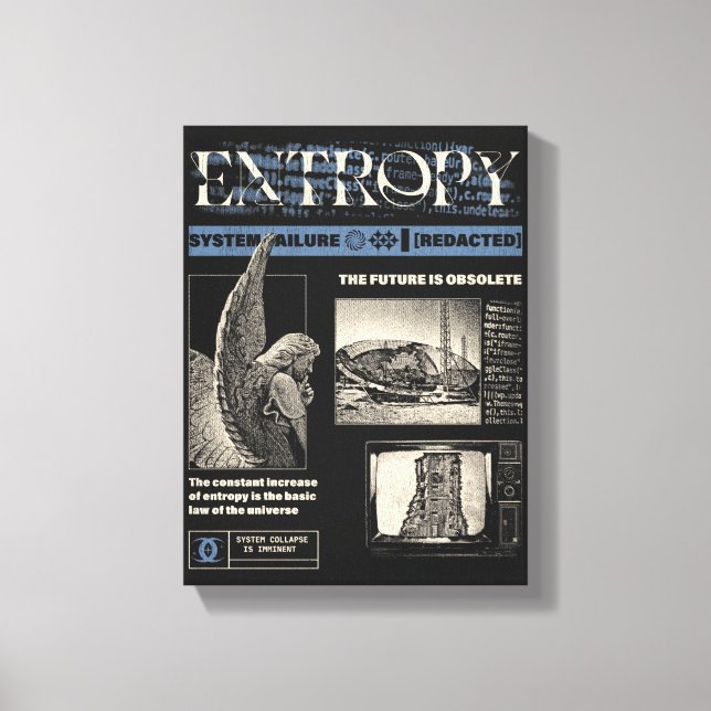 Entropy - Brutalistisk design Canvastryck (Framsida)