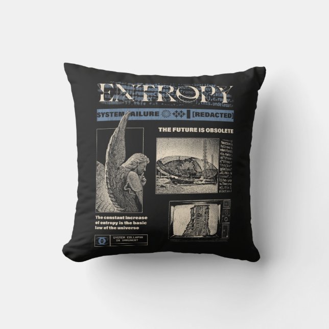 Entropy - Brutalistisk design Kudde (Framsida)