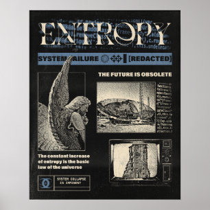 Entropy - Brutalistisk design Poster
