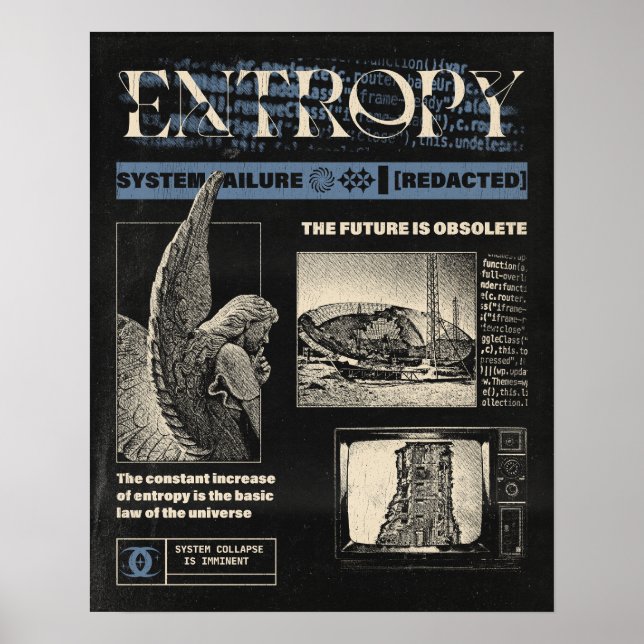 Entropy - Brutalistisk design Poster (Framsidan)
