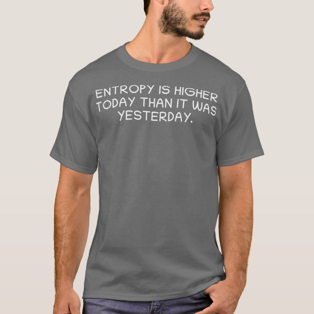 Entropy Thermodynamics Physics Teacher Science T Shirt (Framsida)