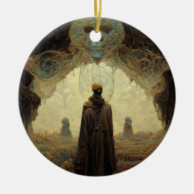 Entryway-Mörken Fantasy Sci-Fi Julgransprydnad Keramik (Framsidan)