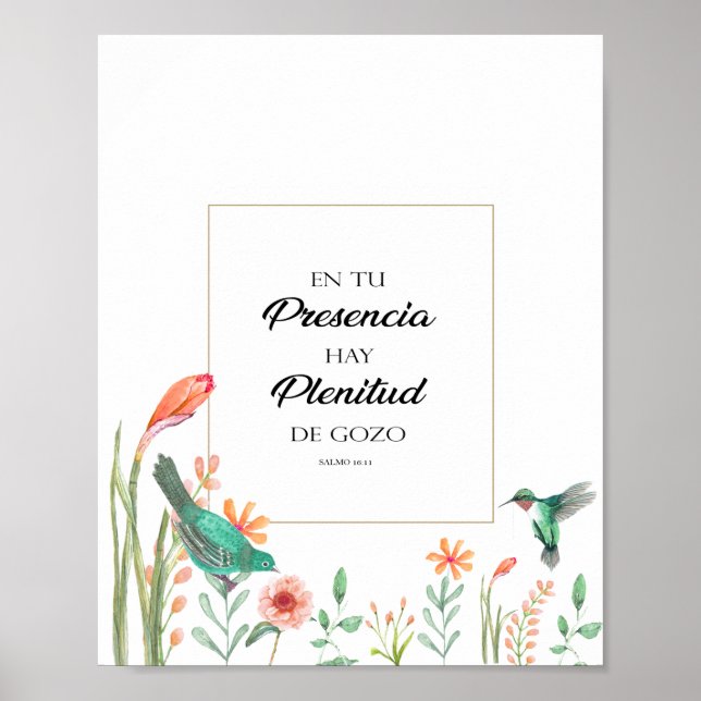 Entu presencia hay plenitud de gozo Póster Poster (Framsidan)