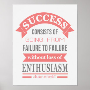 Entusiasm för fel för Winston Churchill Poster