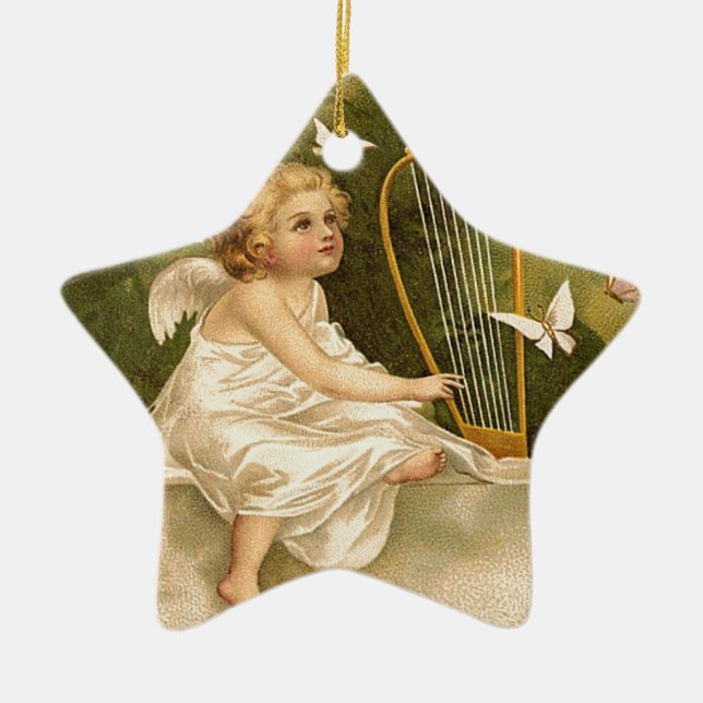 Entusiasm för liv julgransprydnad keramik (Framsidan)