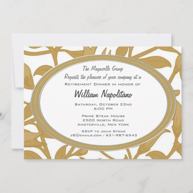 Entwined pensionmiddaginbjudan inbjudningar (Framsida)