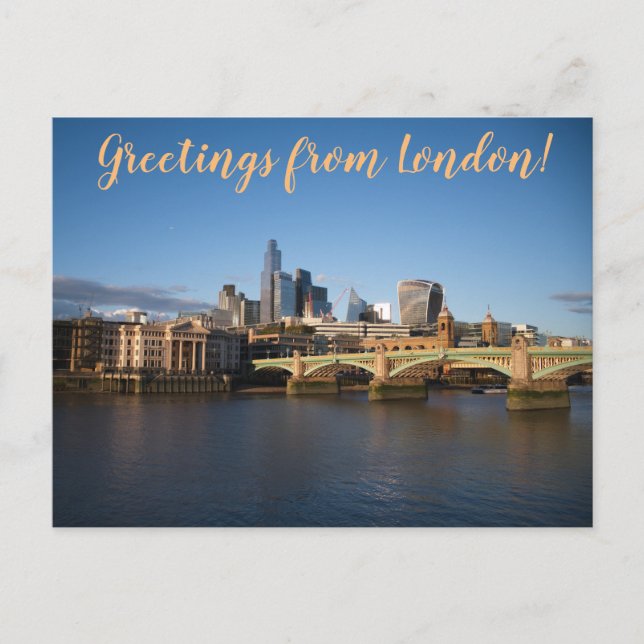 enVärldAttFira: Hälsningar från London! Vykort (Framsida)