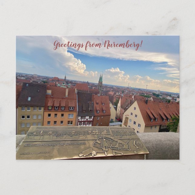 enVärldAttFira: Hälsningar från Nürnberg! Vykort (Framsida)