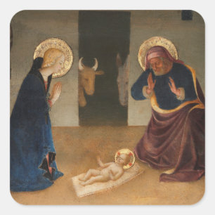 ENVELOPE SEAL: NATIVITY: ZANOBI STROZZZI 1468 FYRKANTIGT KLISTERMÄRKE