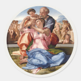 ENVELOPE SEAL STICKER : MICHELANGELO : DONI TONDO RUNT KLISTERMÄRKE