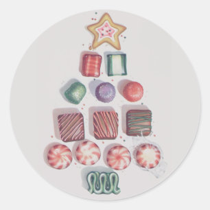 ENVELOPE SEAL STICKER: VINTAGE CHRISTMAS RUNT KLISTERMÄRKE