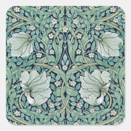 ENVELOPE SEAL STICKER : WILLIAM MORRIS : PIMPERNEL FYRKANTIGT KLISTERMÄRKE