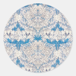 ENVELOPE SEAL: WILLIAM MORRIS: BLUE HONEYSUCKLE RUNT KLISTERMÄRKE