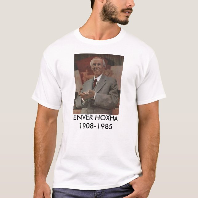 Enver Hoxha T-tröja Tee Shirt (Framsida)
