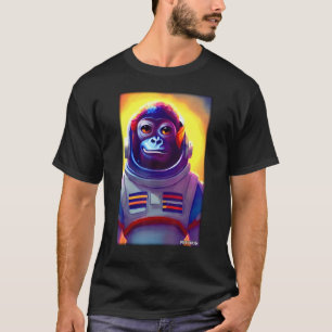Enverse galaxy vid apa Astronaut Space Universe Ga T Shirt