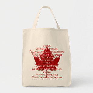 Enviro-Friendly Canada Tote Bag Canadian Anthem Tygkasse