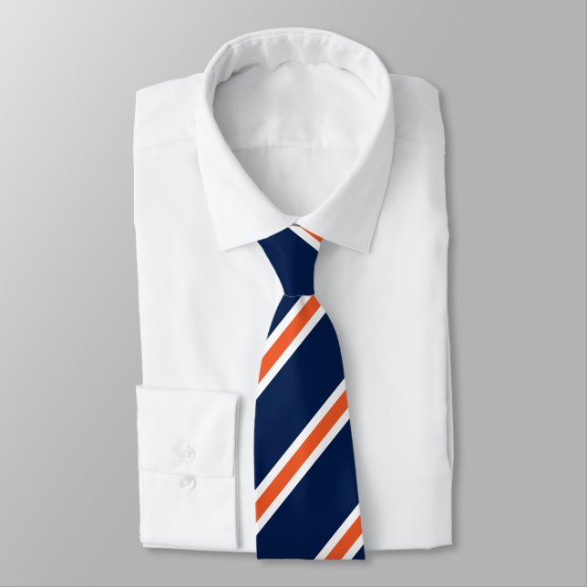 EnviroForensics Navy White and Orange Stripe Tie Slips (Bunden)