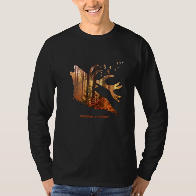 Environmental protection and conservation deer for t shirt (Framsida)
