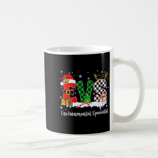 Environmental Specialist Christmas Lights Red Plai Kaffemugg (Höger)