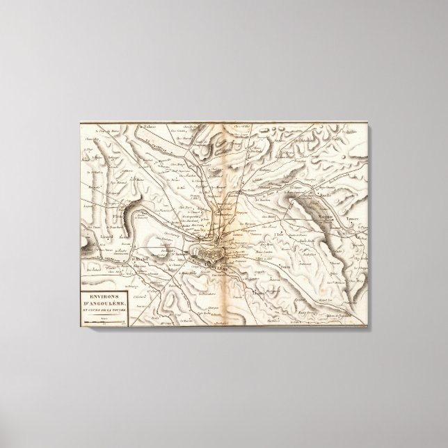 Environs d'Angouleme Canvastryck (Framsida)