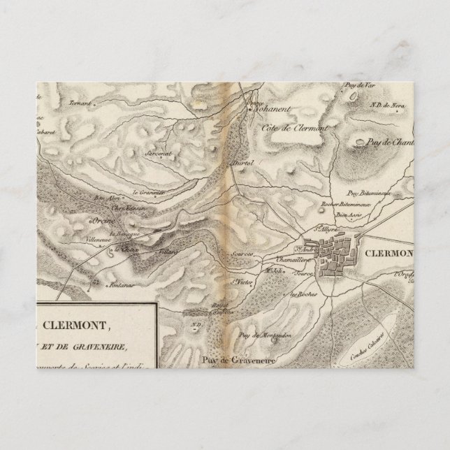 Environs de Clermont Vykort (Framsida)