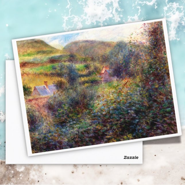 Environs of Berneval, Auguste Renoir Vykort (Skapare uppladdad)